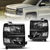VehicleAid Headlights For 2014-2015 Chevy Silverado 1500 Pickup Truck